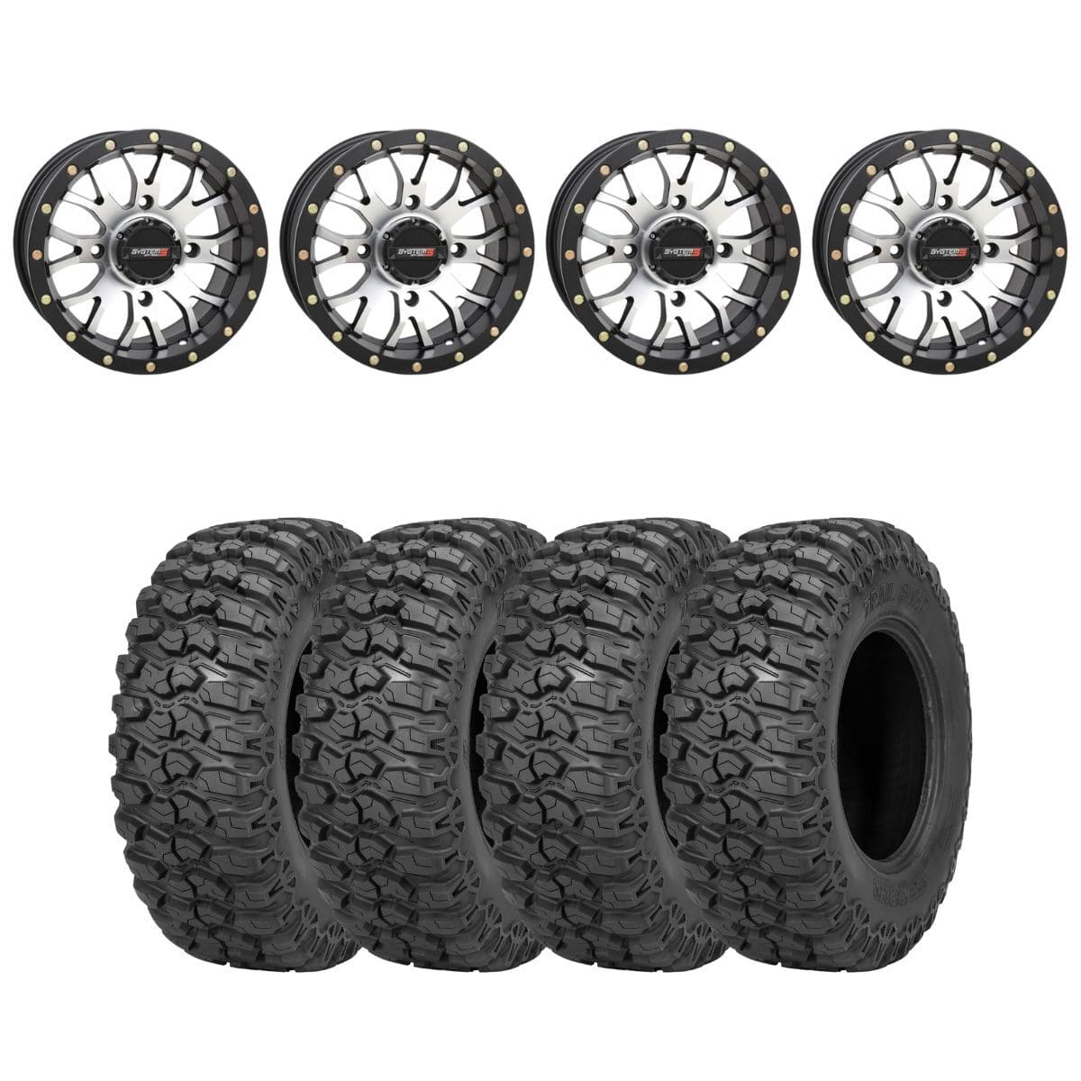 System 3 Machined ST-3 & Sedona Trail Saw Wheel & Tire Kit