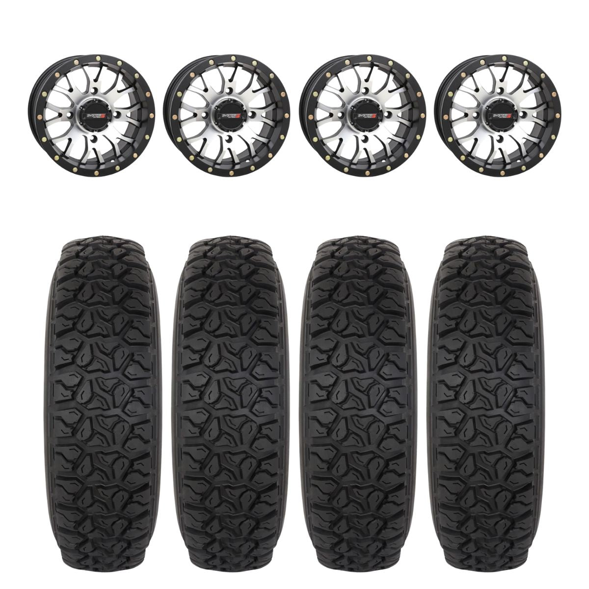 System 3 Machined ST-3 & System 3 DX440 Offroad Wheel & Tire Kit