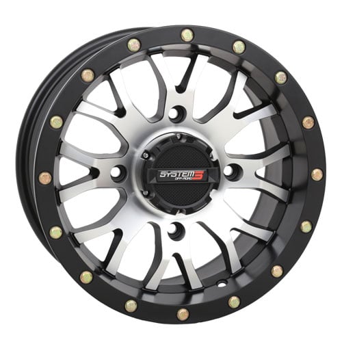System 3 Machined ST-3 & System 3 Radial XCR350 UTV Wheel & Tire Kit