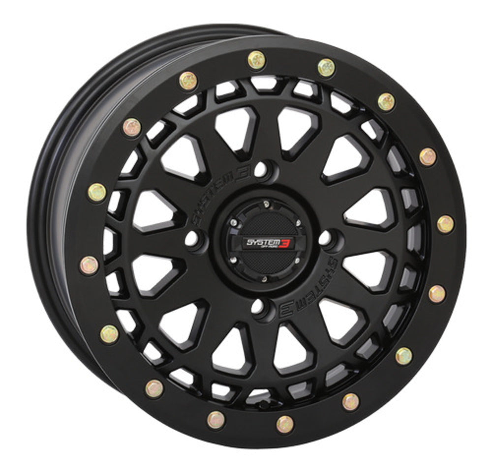 System 3 Matte Black SB-6 Beadlocks & Atturo Trail Blade X/T Wheel & Tire Kit