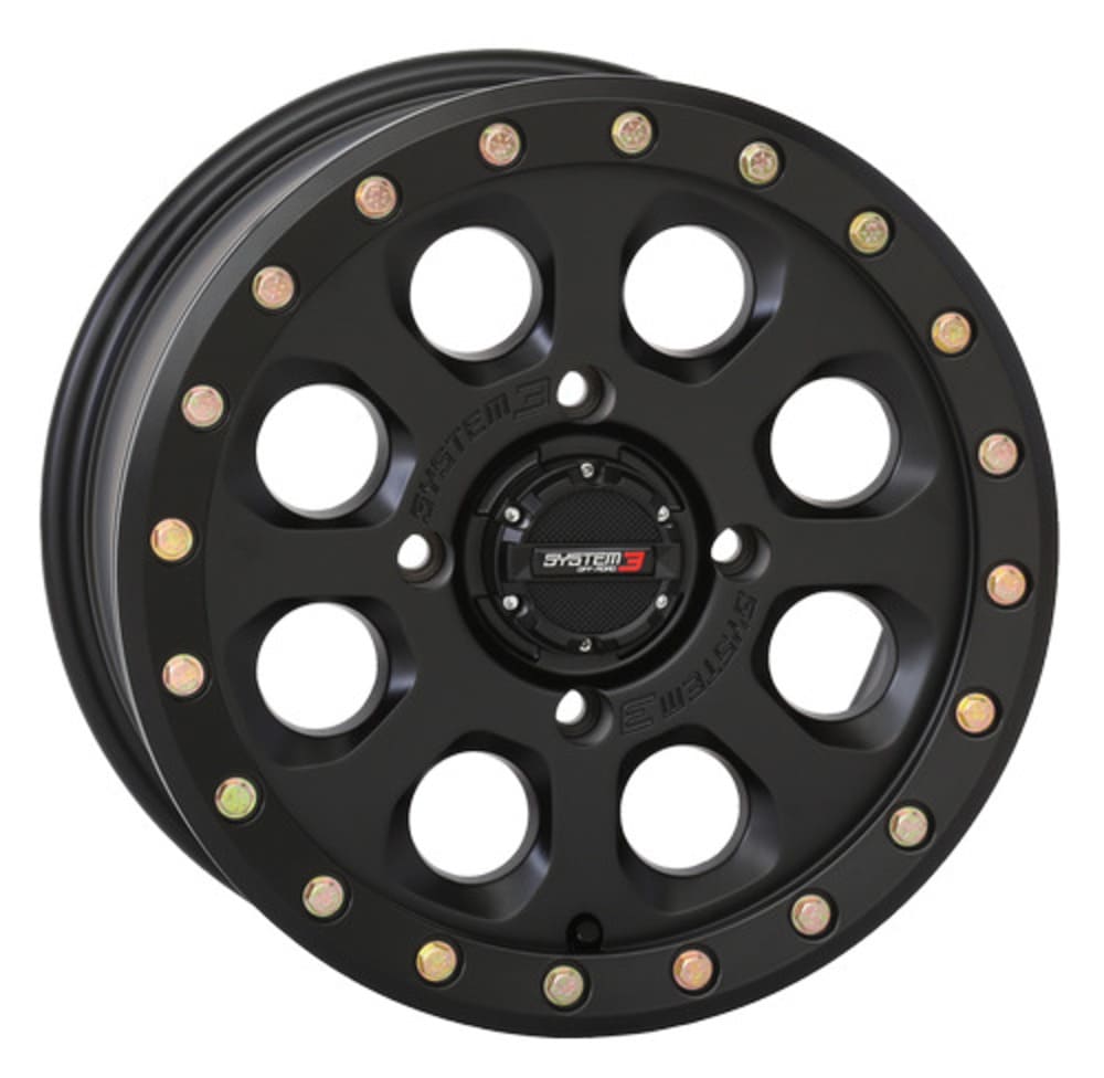 System 3 Matte Black SB-7 Beadlock & Maxxis Radial Roxxzilla Wheel & Tire Kit
