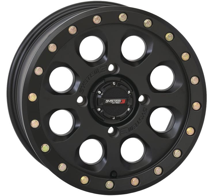 System 3 Matte Black SB-7 Beadlock & System 3 DX440 Offroad Wheel & Tire Kit