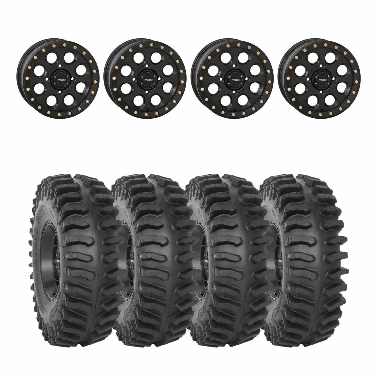 System 3 Matte Black SB-7 Beadlock & System 3 Extreme Trail Radial XT400 Wheel & Tire Kit