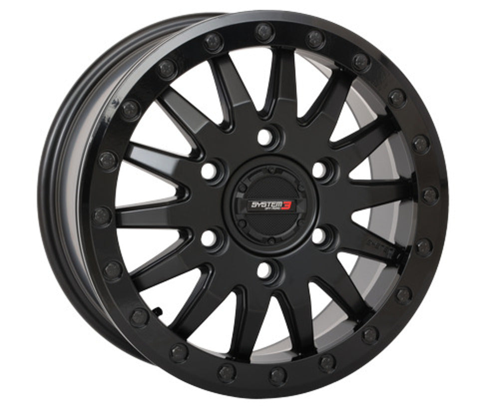 System 3 Matte Black SB-8 6-Lug Beadlock & Atturo Trail Blade X/T Wheel & Tire Kit
