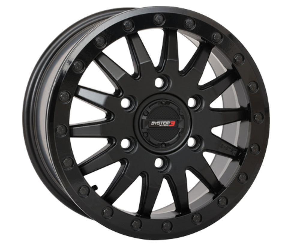 System 3 Matte Black SB-8 6-Lug Beadlock & Maxxis Radial Carnivore Wheel & Tire Kit