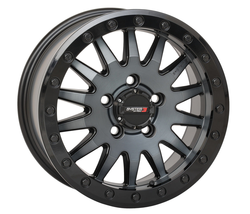 System 3 Matte Brushed Grey SB-8 5-Lug Beadlock & Atturo Trail Blade Boss Wheel & Tire Kit