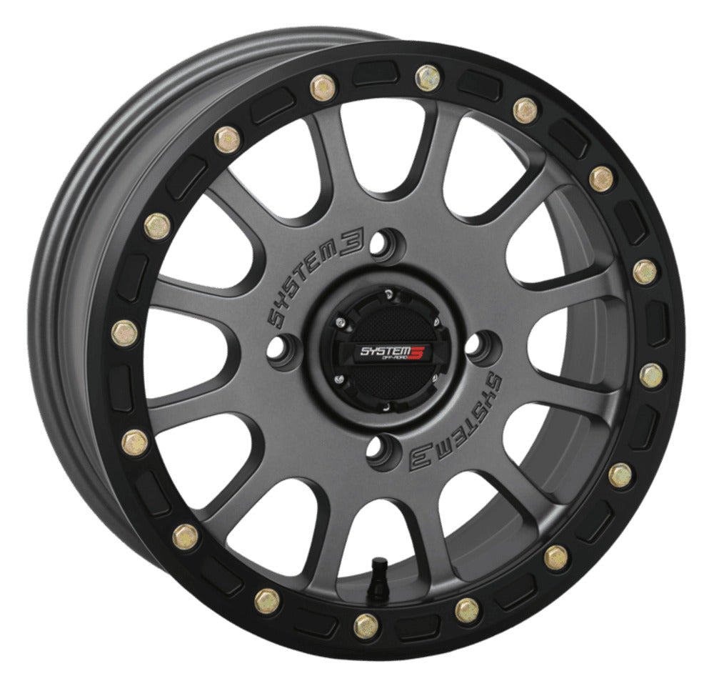 System 3 Matte Gunmetal SB-5 Beadlock & Atturo Trail Blade Boss Wheel & Tire Kit