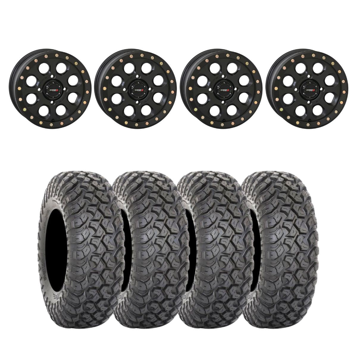 System 3 SB-7 Matte Black Beadlock & System 3 Radial RT320 Wheel & Tire Kit