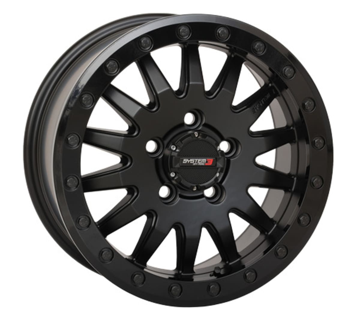 System 3 SB-8 Beadlock Wheel 5-Lug - Matte Black