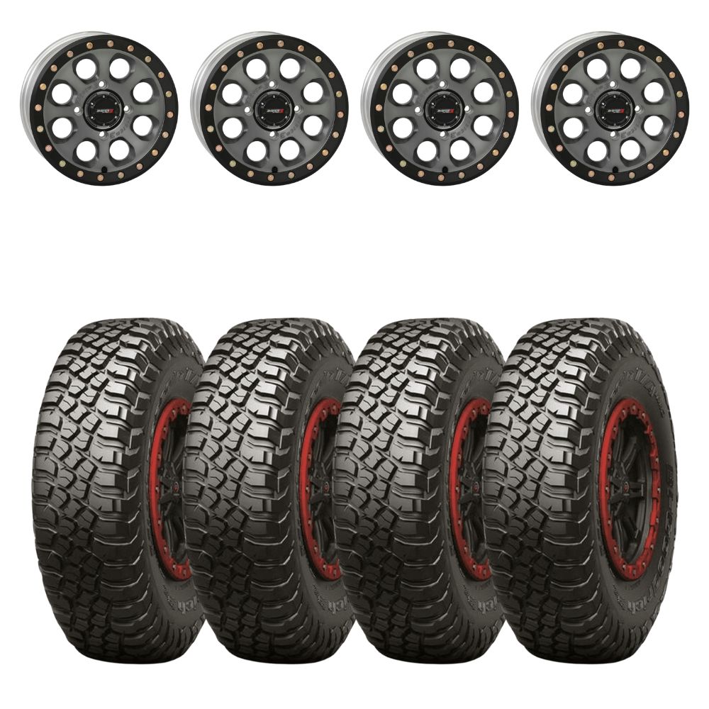 System 3 Titanium SB-7 Beadlock & BFGoodrich Mud-Terrain T/A KM3 Wheel & Tire Kit