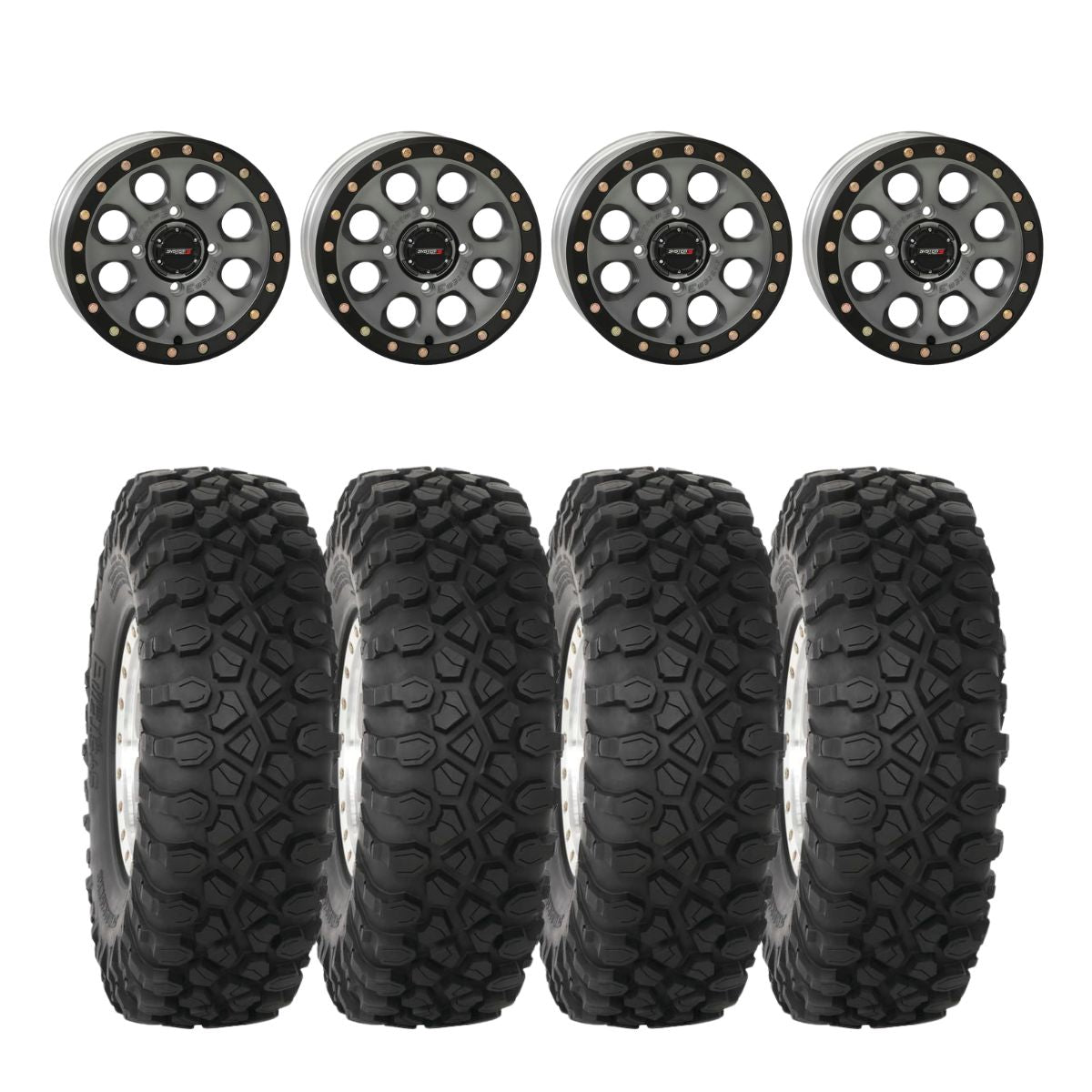 System 3 Titanium SB-7 Beadlock & System 3 Radial XC450 Wheel & Tire Kit