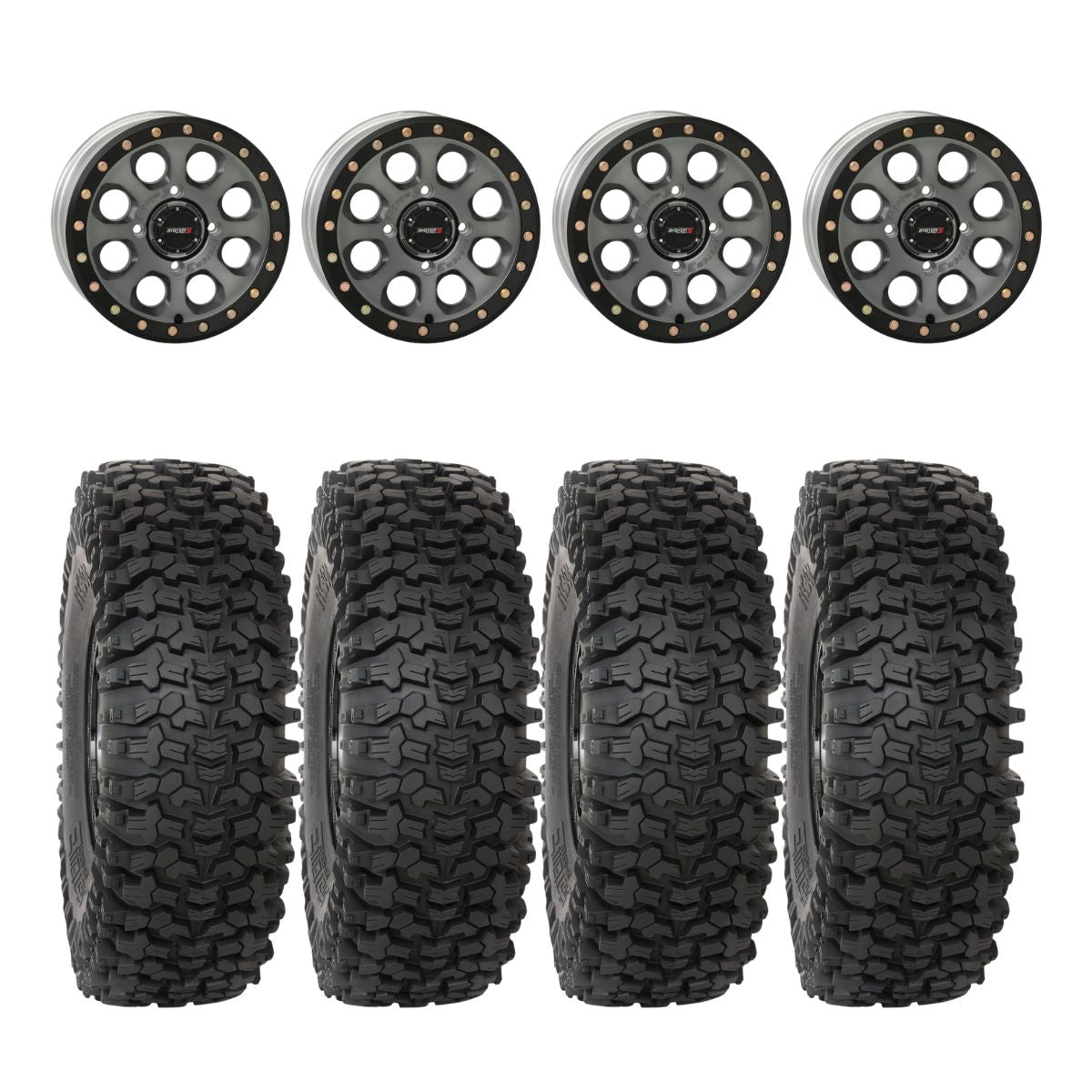 System 3 Titanium SB-7 Beadlock & System 3 RC500S 8 Ply Rock Crawler Wheel & Tire Kit