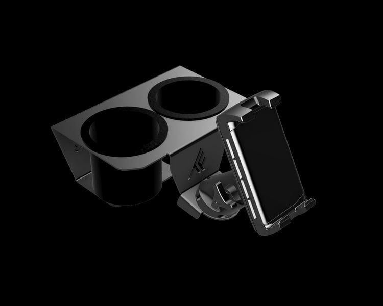 Thumper Fab Can-Am Commander Wireless Phone Charger With Integrated Cup Holder Dash Mount