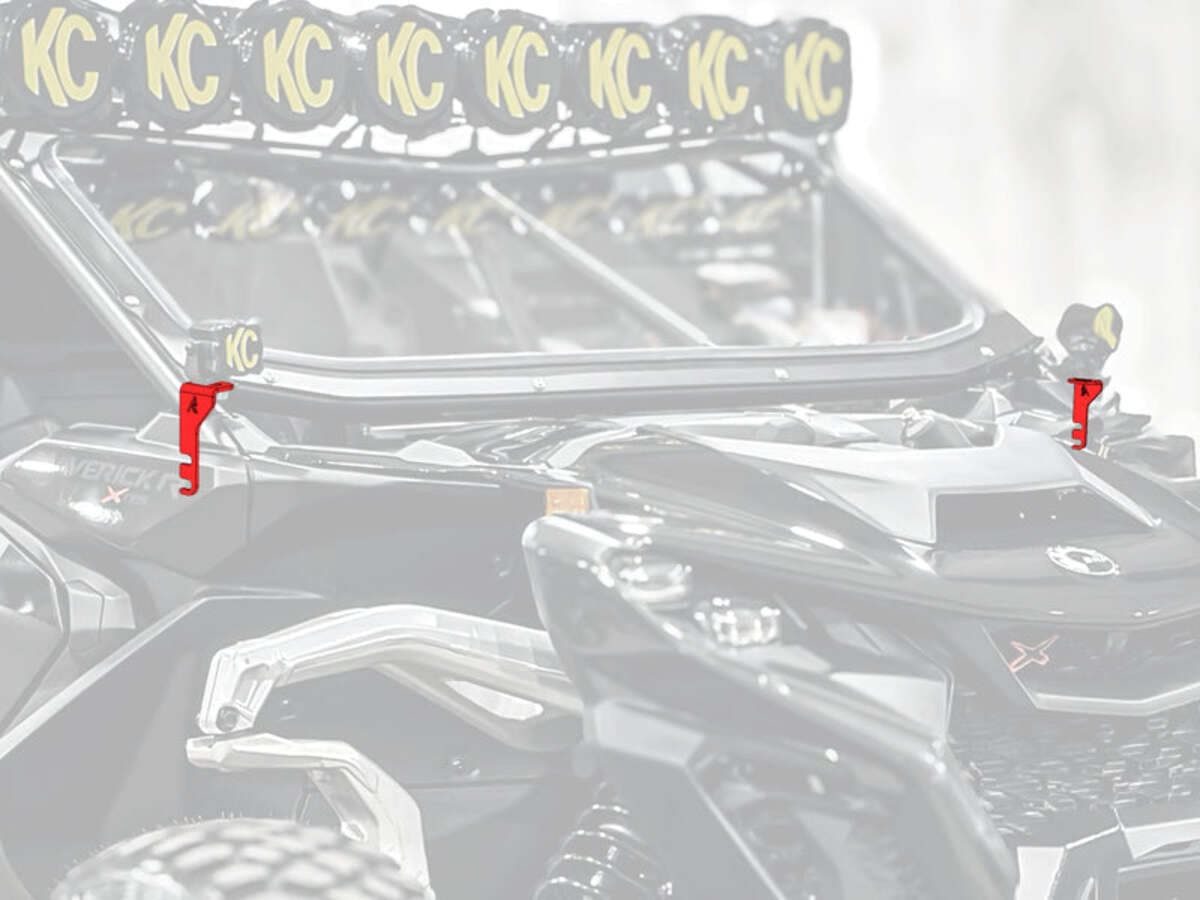 Thumper Fab Can-Am Maverick R Lower Windshield Light Pod Mounts