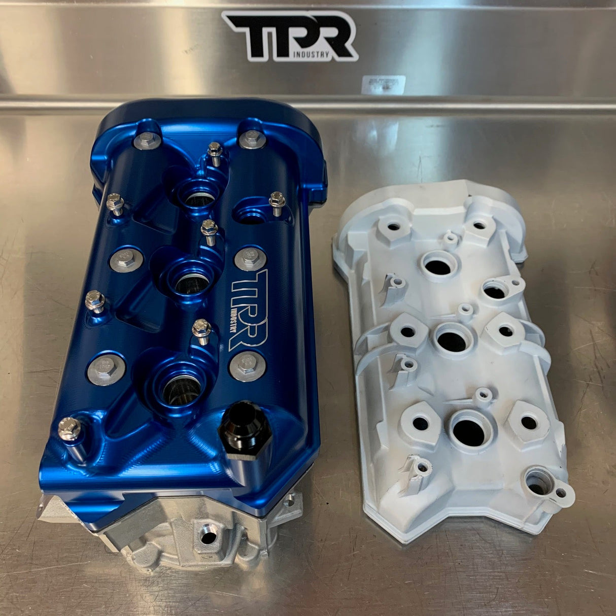 TPR Industry Billet Valve Cover X3 - Blue