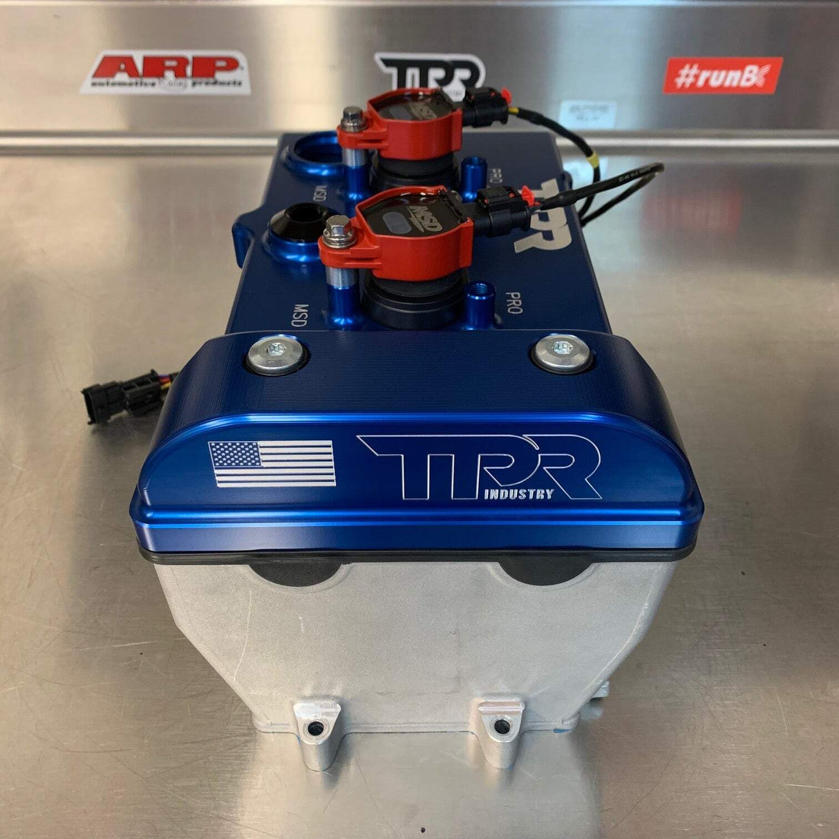 TPR Industry RZR Billet Valve Cover - Blue