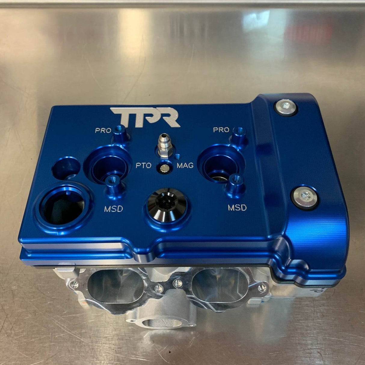 TPR Industry RZR Billet Valve Cover - Blue