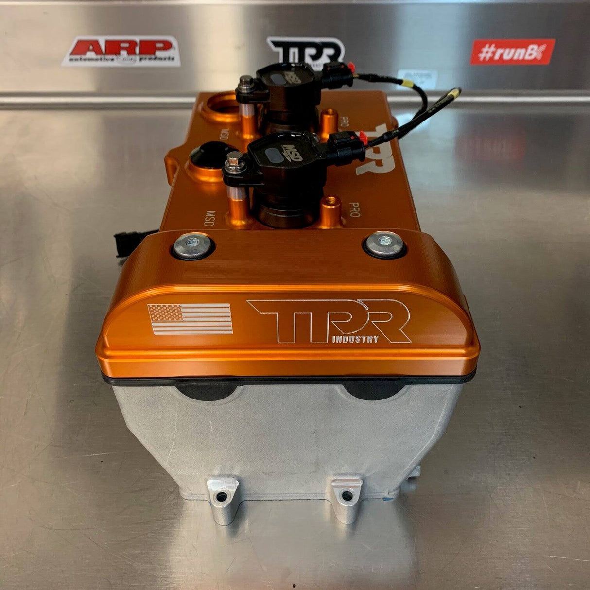 TPR Industry RZR Billet Valve Cover - Orange