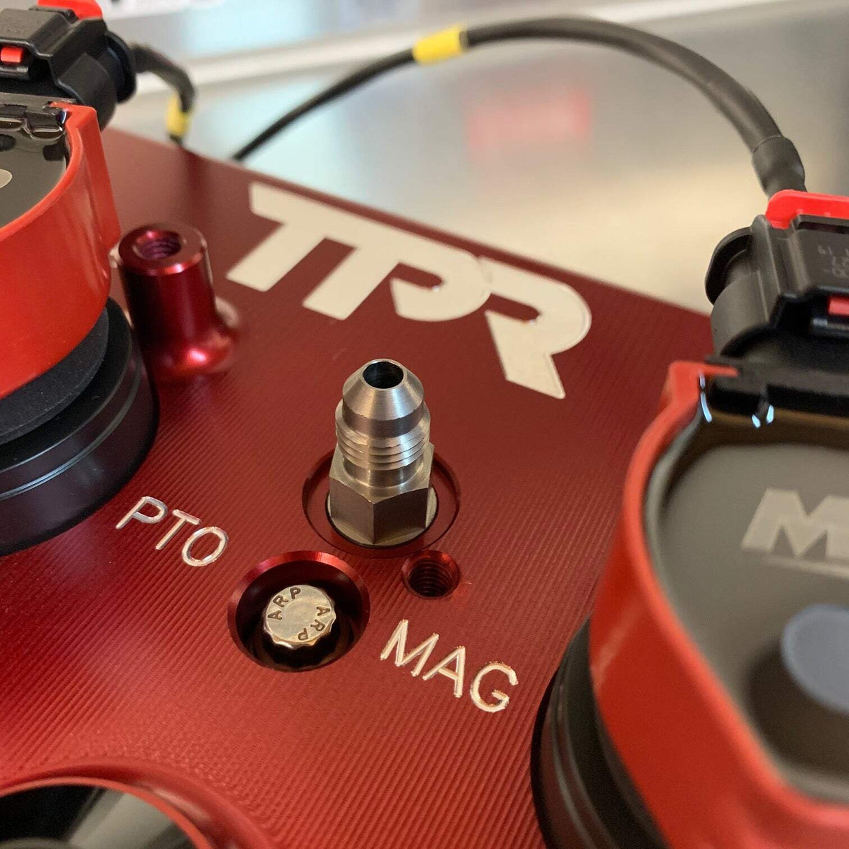 TPR Industry RZR Billet Valve Cover - Red