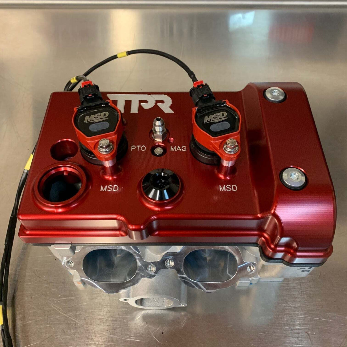 TPR Industry RZR Billet Valve Cover - Red