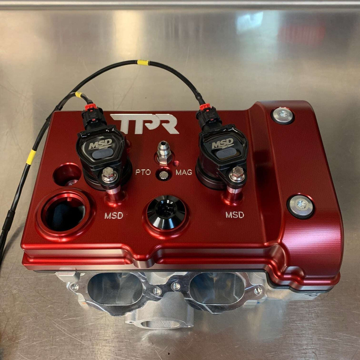 TPR Industry RZR Billet Valve Cover - Red