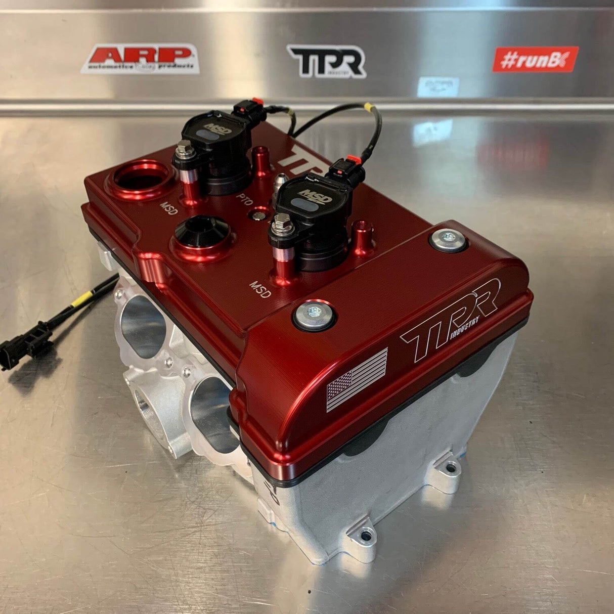 TPR Industry RZR Billet Valve Cover - Red