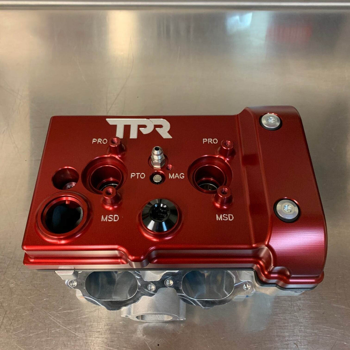 TPR Industry RZR Billet Valve Cover - Red