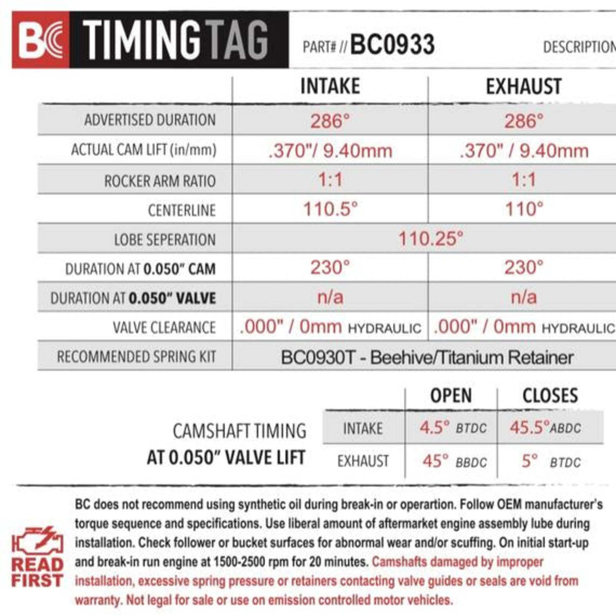 TPR Industry X3 Stage 4 Mod Duner Cam Profile
