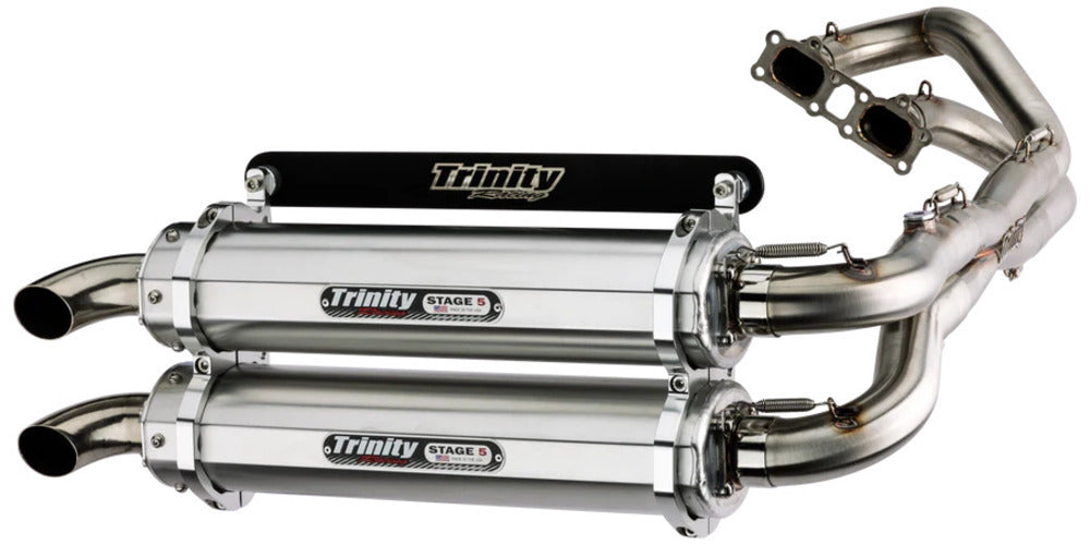 Trinity Racing '14-'23 Polaris RZR XP 1000 Full Exhaust System - Brushed