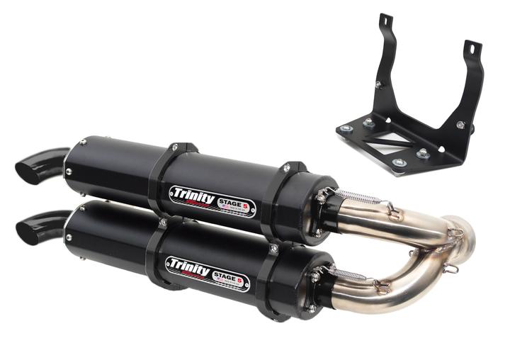 Trinity Racing Can Am Maverick X3 Slip On Exhaust - Cerakote