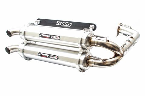 Trinity Racing Polaris RZR Pro XP / Turbo R Full System Exhaust - Brushed
