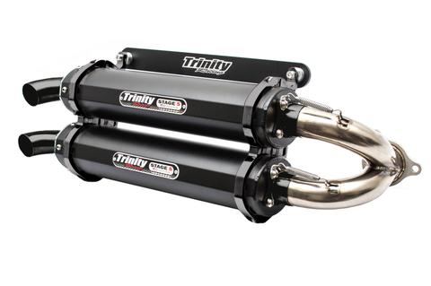 Trinity Racing Polaris RZR Pro XP / Turbo R Slip-On Exhaust - Cerakote w/ Stainless Y-Pipe