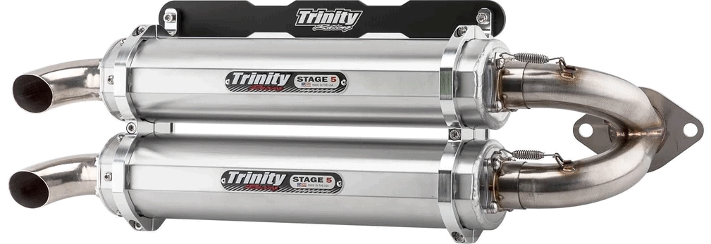 Trinity Racing Polaris RZR RS1 Slip-On Exhaust - Brushed