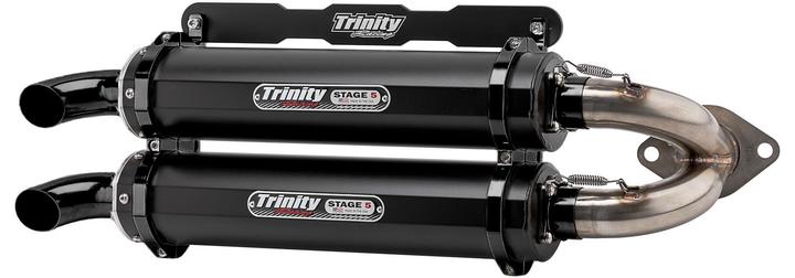 Trinity Racing Polaris RZR RS1 Slip-On Exhaust - Cerakote w/ Stainless Y-Pipe