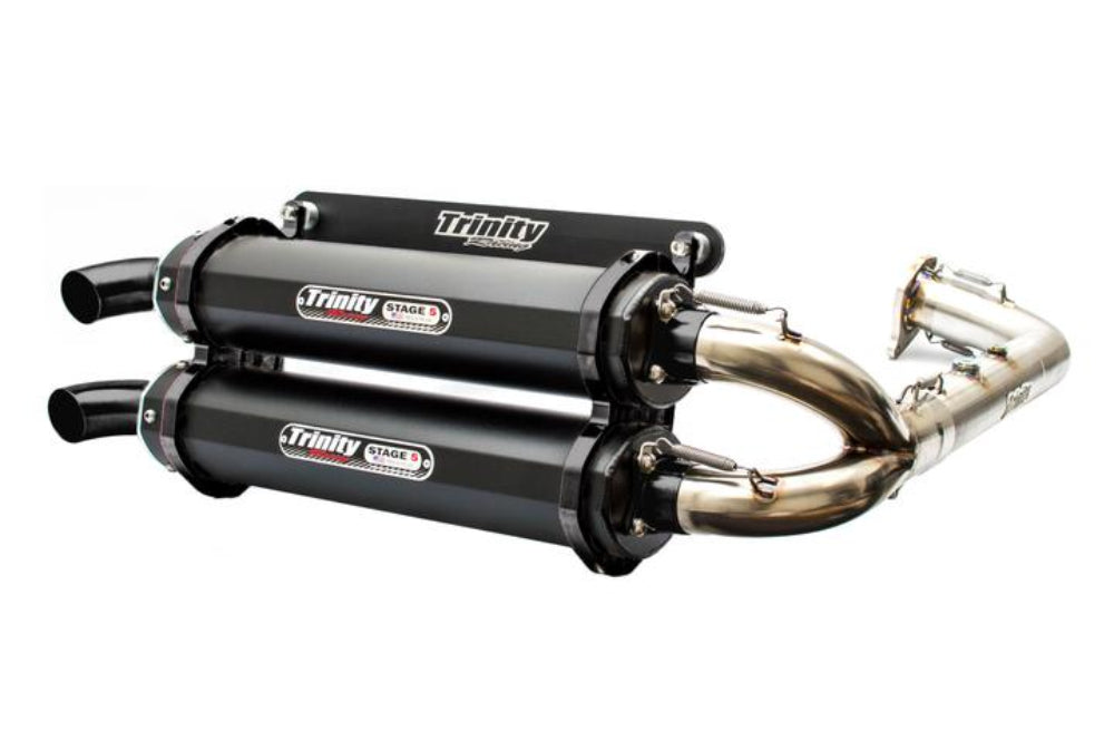 Trinity Racing Polaris RZR XP Turbo/S Full Exhaust System - Cerakote w/ Stainless Header