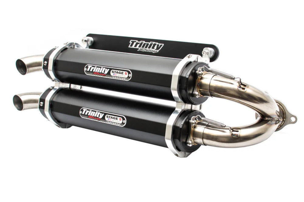 Trinity Racing Polaris RZR XP Turbo/S Slip-On Exhaust - Black