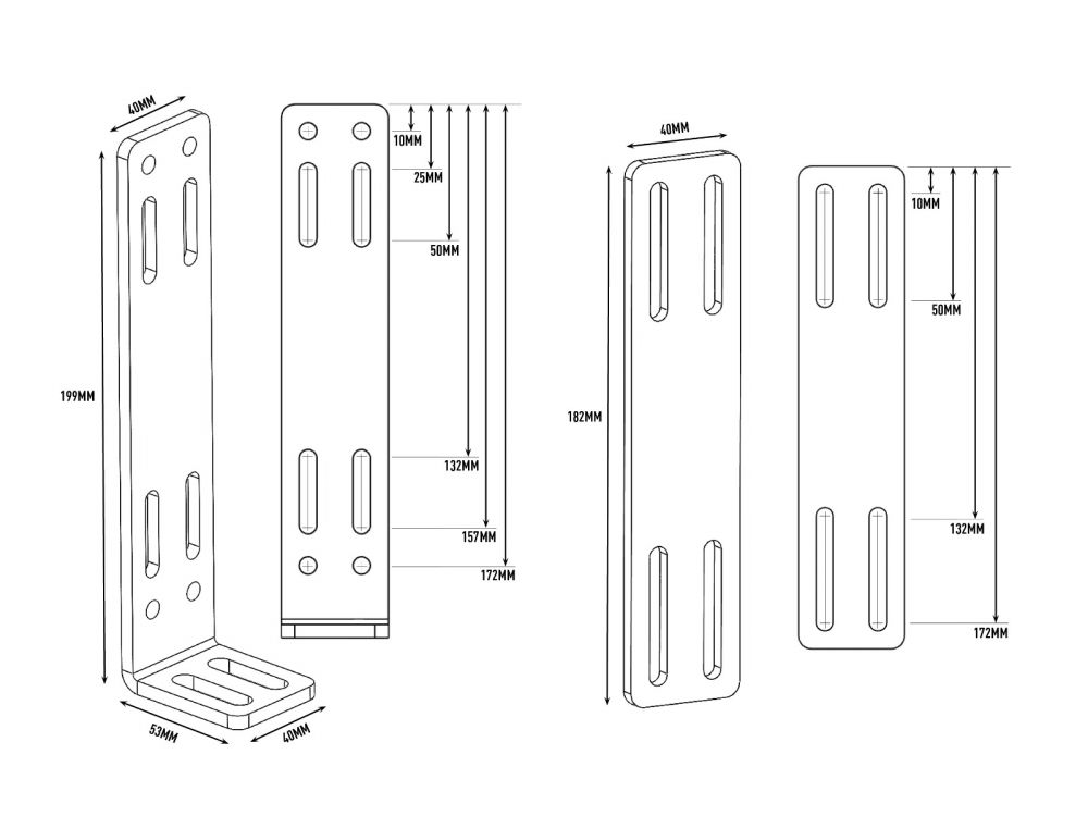 Triple R Lighting Bumper Beam Mounting Kit