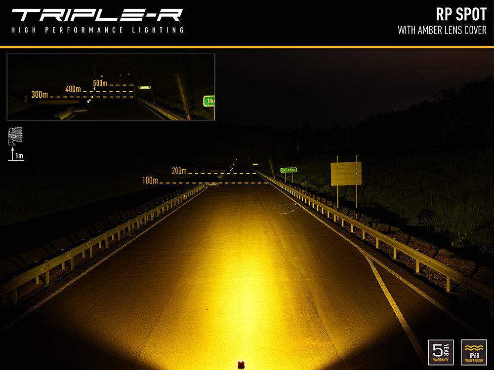 Triple R Lighting RP Series Amber Lens Cover