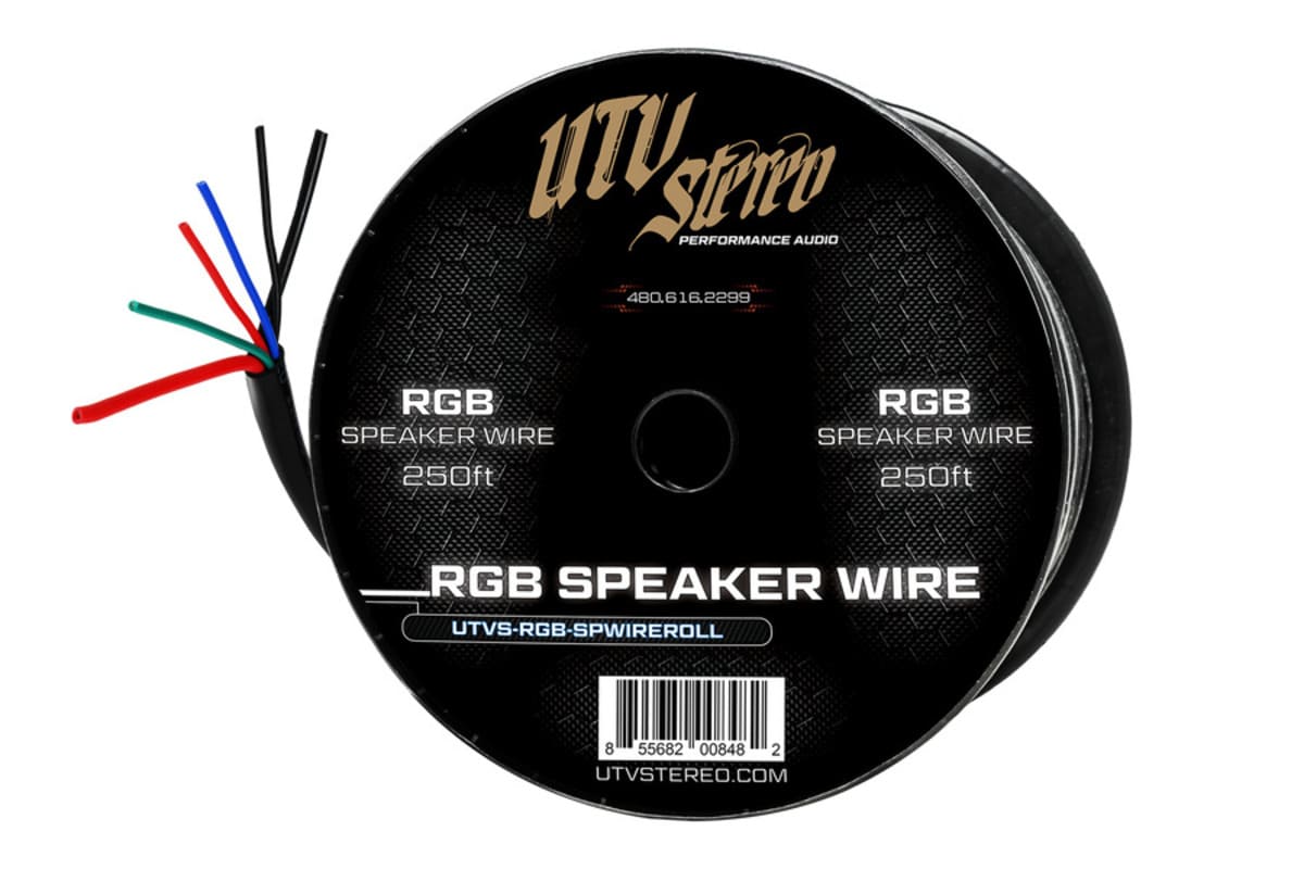UTV Stereo 6 Conductor RGB Speaker Wire - 50ft