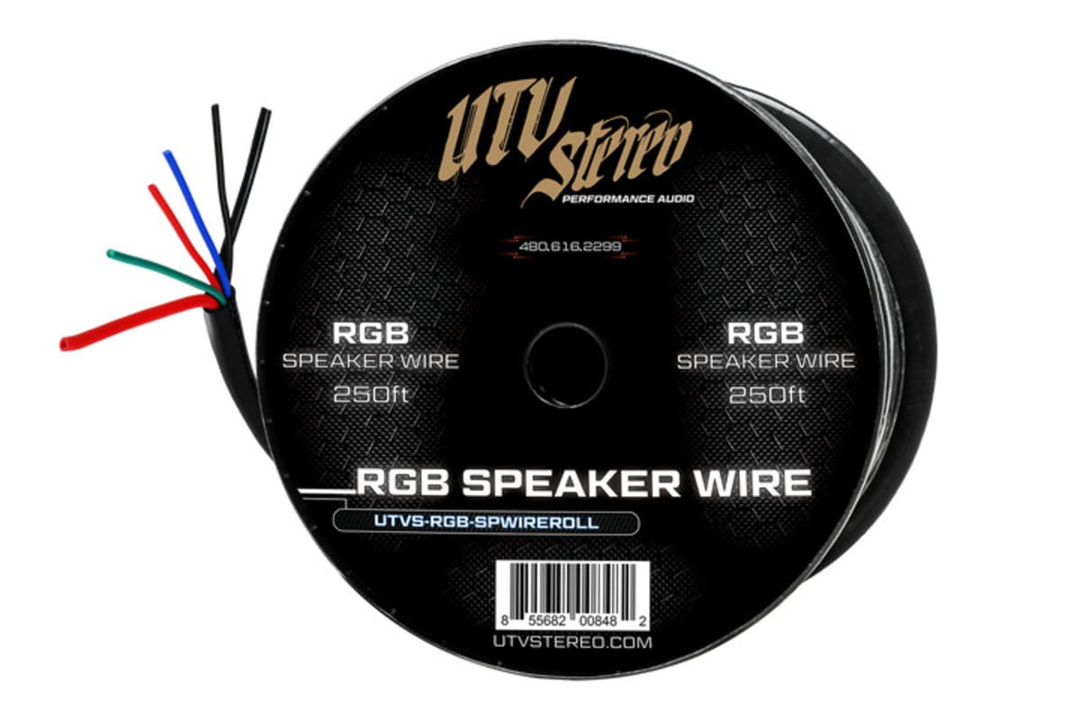 UTV Stereo 6 Conductor RGB Speaker Wire - 50ft
