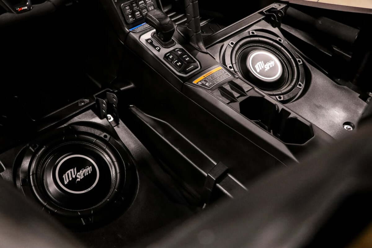 UTV Stereo Can-Am Maverick R 10” Front Driver Unloaded Subwoofer Enclosure - 2 Seats Model