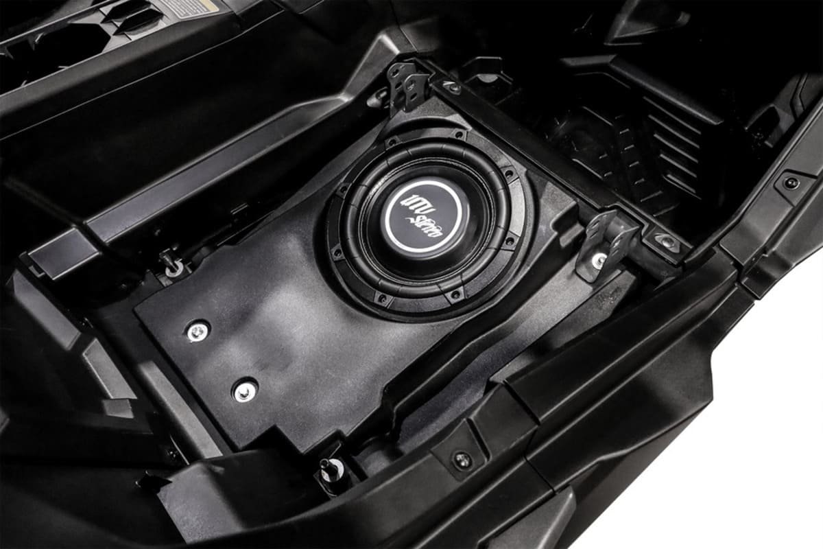 UTV Stereo Can-Am Maverick R 10” Front Driver Unloaded Subwoofer Enclosure - 2 Seats Model