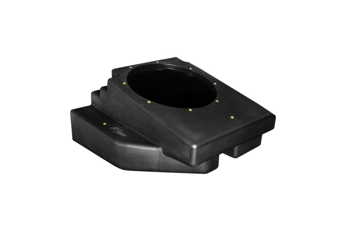 UTV Stereo Can-Am Maverick R 10" Rear Driver Unloaded Subwoofer Enclosure - 4 Seat Models