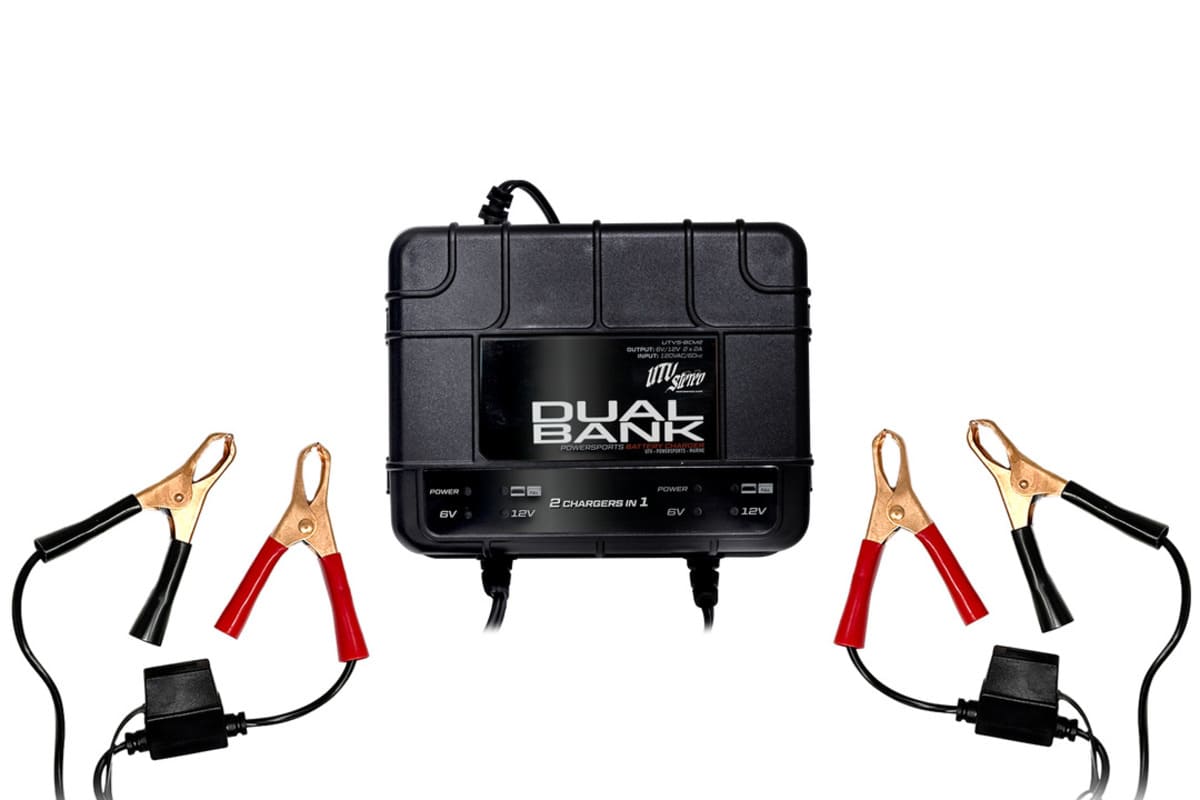 UTV Stereo Dual Bank Battery Charger & Maintainer