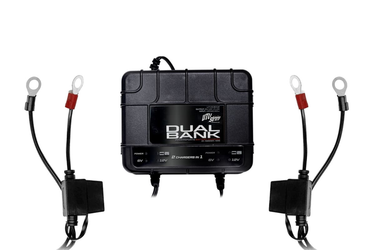 UTV Stereo Dual Bank Battery Charger & Maintainer