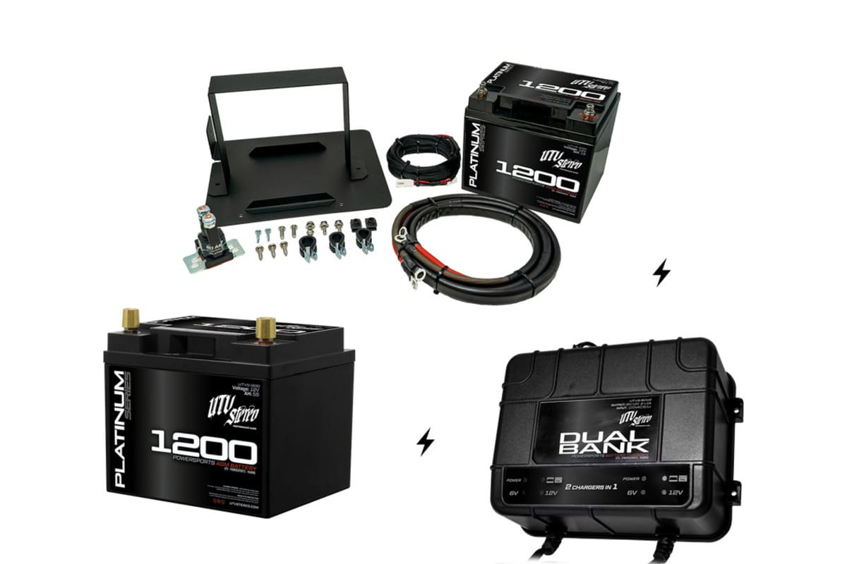 UTV Stereo Dual Bank Battery Charger & Maintainer
