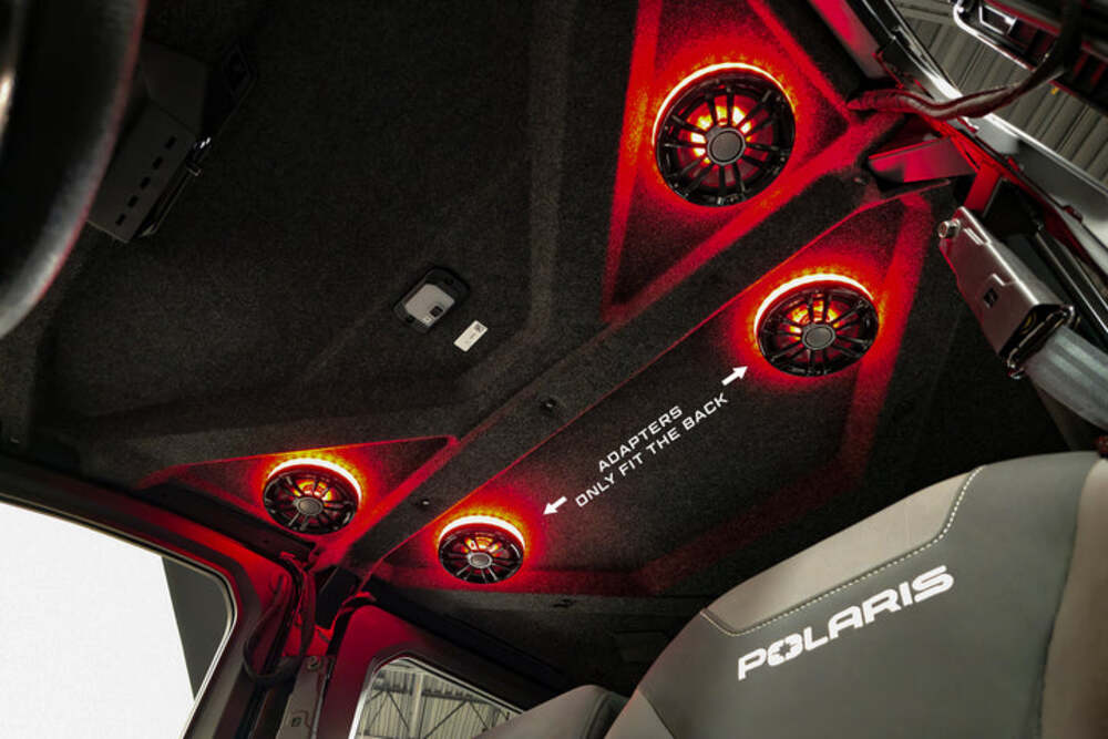 UTV Stereo Polaris Ranger 1500 Rear Overhead Speaker Adapters - Pair