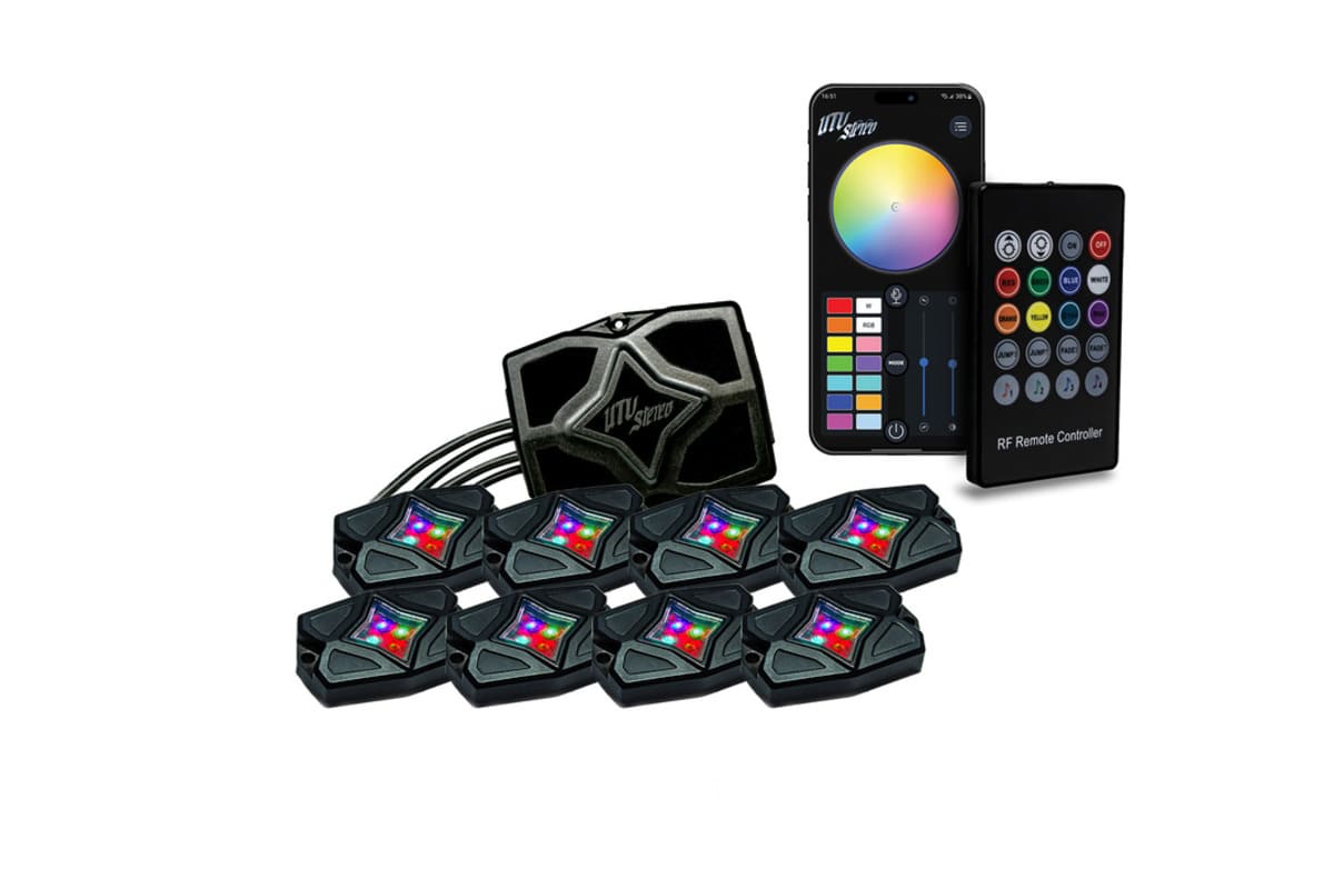 UTV Stereo RGBW Rock Light Kit - 8PCS