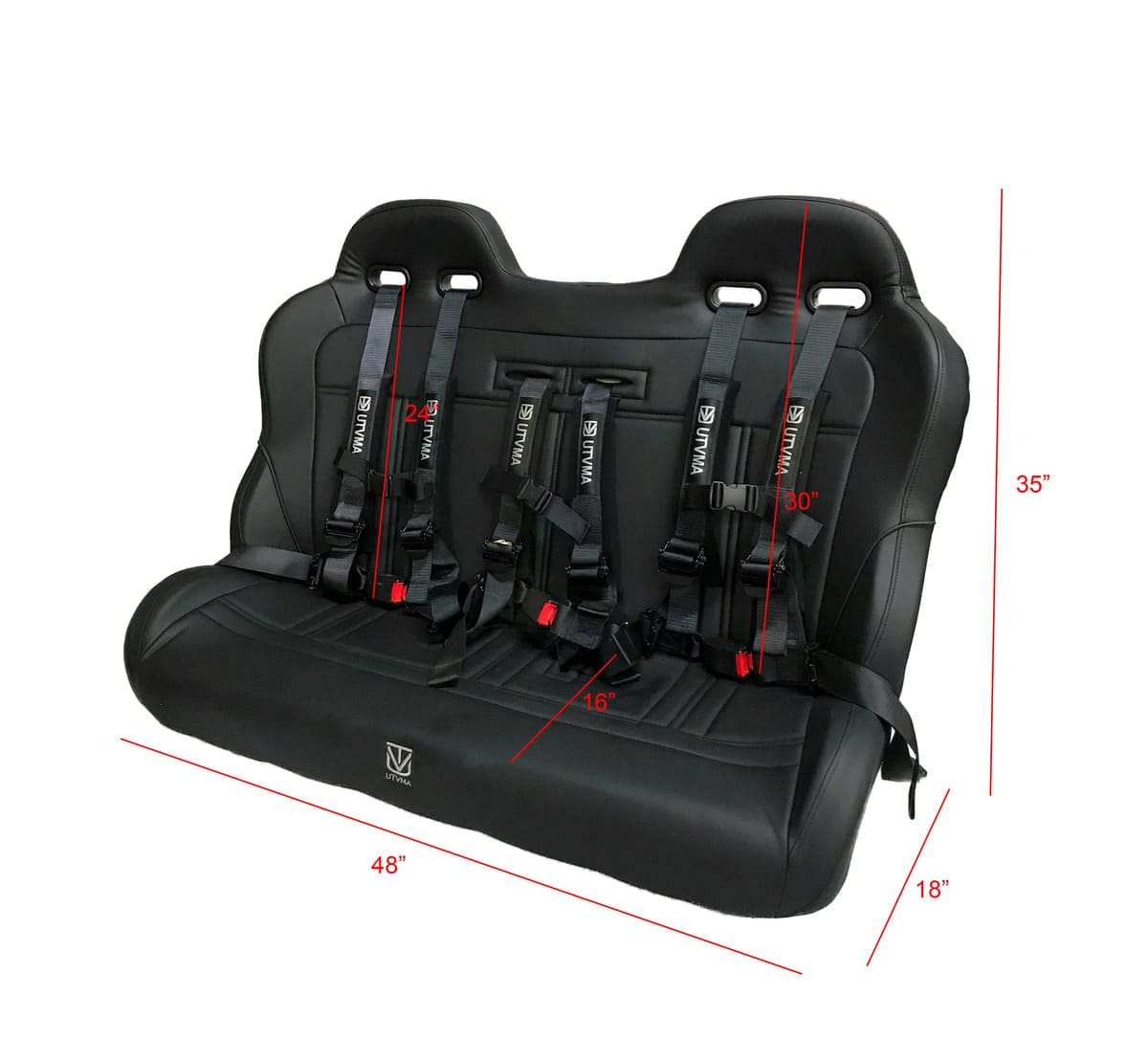 UTVMA '12-'25 Kawasaki Teryx 4 Rear Bench Seat w/ Harnesses