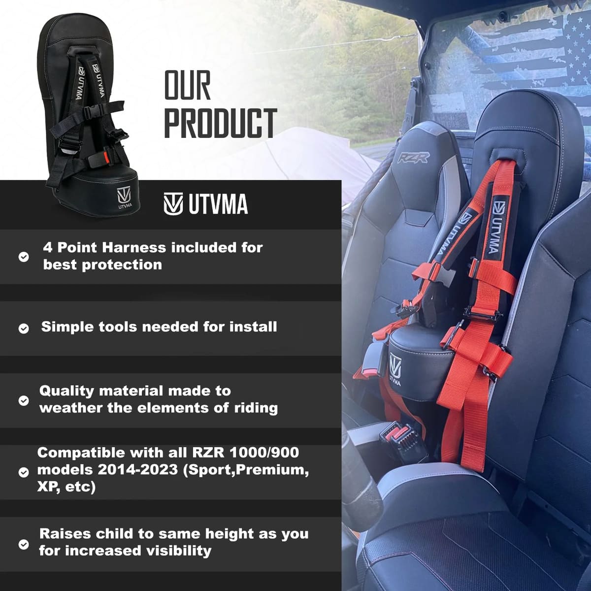 UTVMA '14-'23 Polaris RZR XP 1000/ Turbo Bump Seat